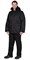 Куртка СИРИУС-БЕЗОПАСНОСТЬ зимняя удлиненная, черная - фото 24819