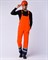 Костюм Дорожник с укороченной курткой (тк.Смесовая,210) п/к, оранжевый/т.синий - фото 26563