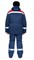 Костюм мужской утеплённый "Пантеон 2" тёмно-синий/красный (куртка и полукомбинезон) - фото 27652