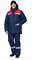 Костюм мужской утеплённый "Профессионал 2" тёмно-синий/красный (куртка и полукомбинезон) - фото 27666