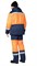 Костюм мужской утеплённый "Трасса" оранжевый/тёмно-синий (куртка и полукомбинезон) - фото 27832