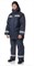 Костюм мужской утеплённый "Эверест" синий/чёрный (куртка и полукомбинезон) - фото 27994