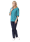 Женский костюм Вояж (ткань ТиСи), светло бирюзовый/темно синий - фото 29237