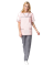 Женский костюм Ирис (ткань ТиСи), розовый/серый - фото 29240