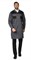 Халат мужской "Бренд 2020" серый/чёрный - фото 33512
