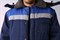 Костюм зимний Труженик-Ультра (Смесовая, 210) брюки, темно-синий/васильковый - фото 35856