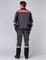 Костюм Виват-1 Премиум (тк.Смесовая,240) брюки, серый/черный/красный - фото 36290