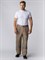 Костюм Респект (тк.Саржа,250) брюки, бежевый/коричневый - фото 36616