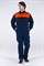 Костюм Союз (тк.Саржа,230) брюки, т.синий/оранжевый - фото 36870
