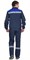 Костюм СИРИУС-МАСТЕР летний: куртка, брюки, темно-синий с васильковой отделкой - фото 39955