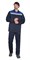 Костюм СИРИУС-СТАНДАРТ куртка, брюки т.синий с васильковым СОП 50 мм - фото 40046