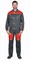 Костюм СИРИУС-ФАВОРИТ летний куртка, п/к т.серый с красным и лимонным кантом - фото 40440