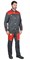 Костюм СИРИУС-ФАВОРИТ летний куртка, п/к т.серый с красным и лимонным кантом - фото 40441